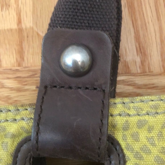 Fossil Large Wax Canvas Key-Per Shoulder Bag Tote Floral Print Pockets 15X14 BIG - Picture 7 of 12